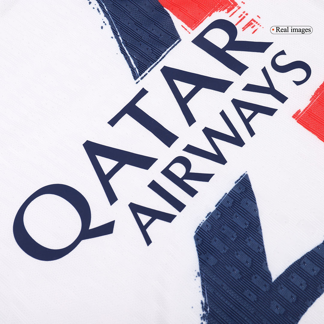 Jogador HAKIMI #2 PSG Fora Futebol Camisas 2025/26 Branco