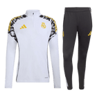 Real Madrid Infantil Zíper Moletom Conjunto (Top+Pants) 
 2025/26 Branco