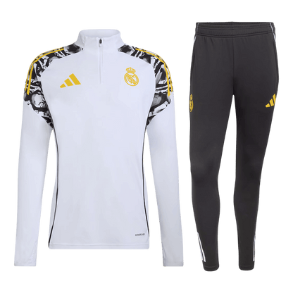 Real Madrid Infantil Zíper Moletom Conjunto (Top+Pants) 
 2025/26 Branco