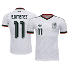 Versão do Jogador S.GIMENEZ #11 Mexico Fora Copa do Mundo Futebol Camisas 2026 Branco