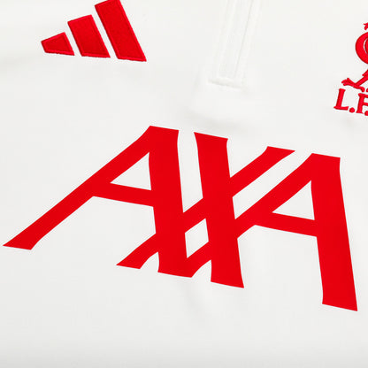 Liverpool Zíper Moletom Conjunto (Top+Calças) 2025/26 Branco