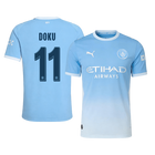 Versão do Jogador DOKU #11 Manchester City Casa Futebol Camisas 2026/27 Azul - UCL