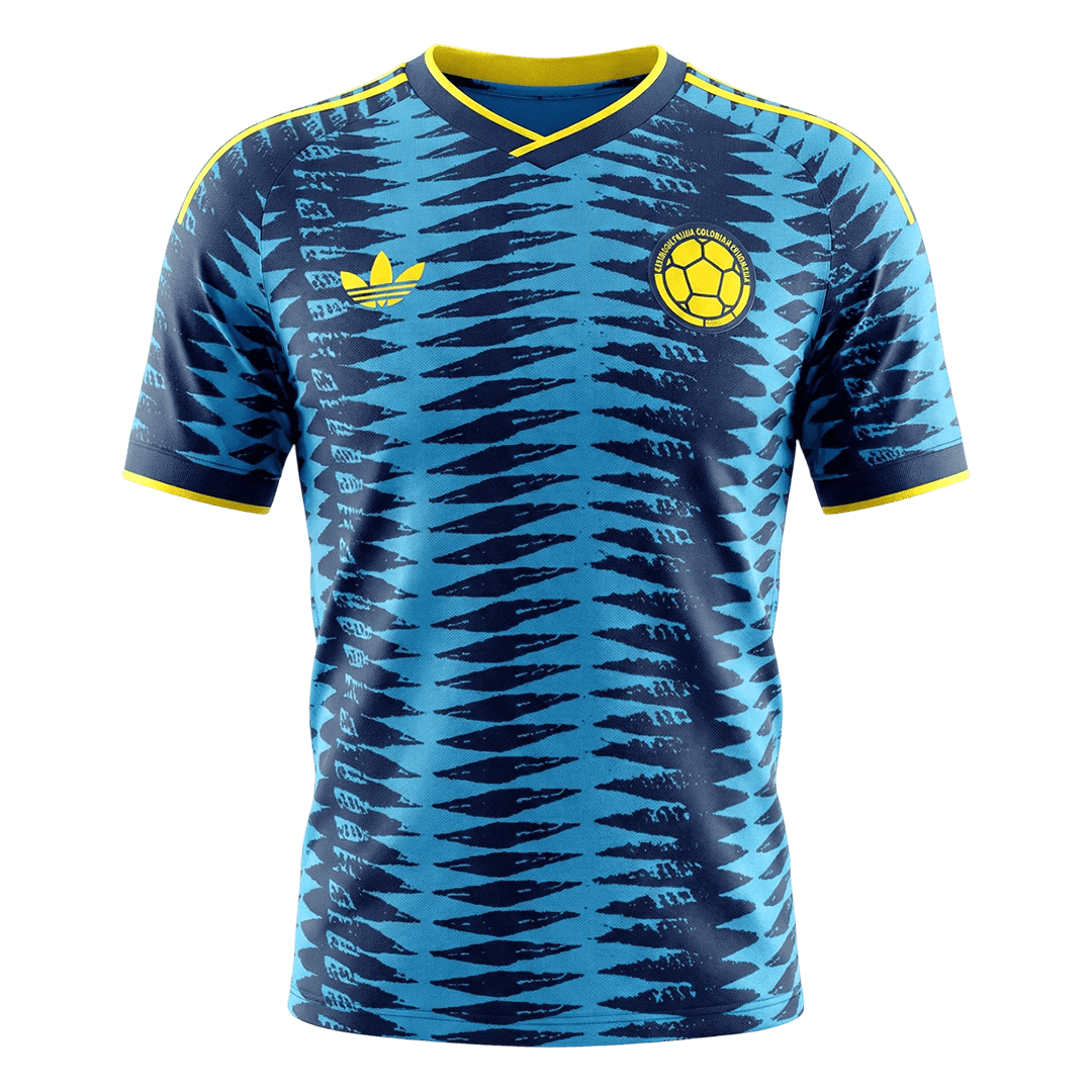 Versão do Jogador Colombia Fora World Cup Futebol Camisas 2026 Azul