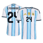 Versão do Jogador E. FERNÁNDEZ #24 Argentina Casa Copa do Mundo Futebol Camisas 2026