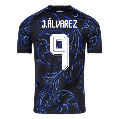 J. ÁLVAREZ #9 Argentina Fora Copa do Mundo Camisa 2026 Preto