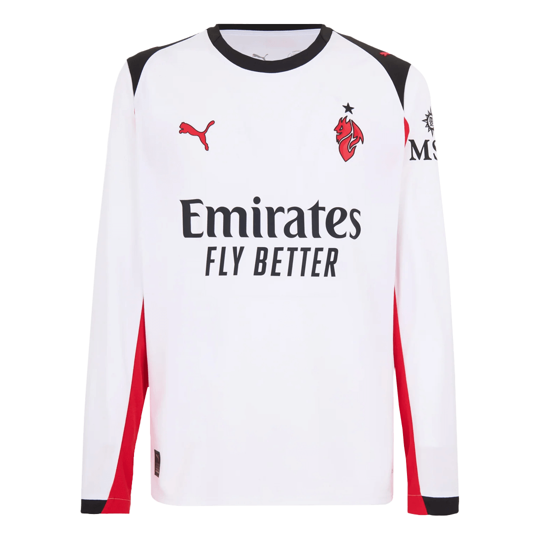 AC Milan Fora Manga comprida Camisa 2025/26 Branco