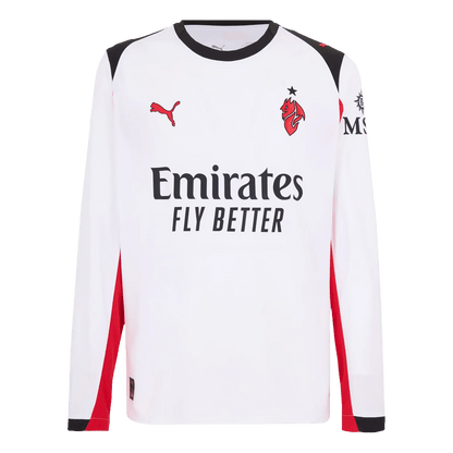 AC Milan Fora Manga comprida Camisa 2025/26 Branco