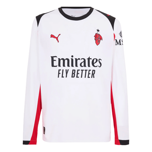 AC Milan Fora Manga comprida Camisa 2025/26 Branco