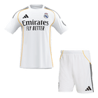 【Super Qualidade】Real Madrid Casa Camisa Conjunto (Camisola + Calções) 2025/26- Branco