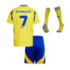 Infantil Al Nassr RONALDO #7 Camisola Casa Kits de Futebol Completos 2024/25