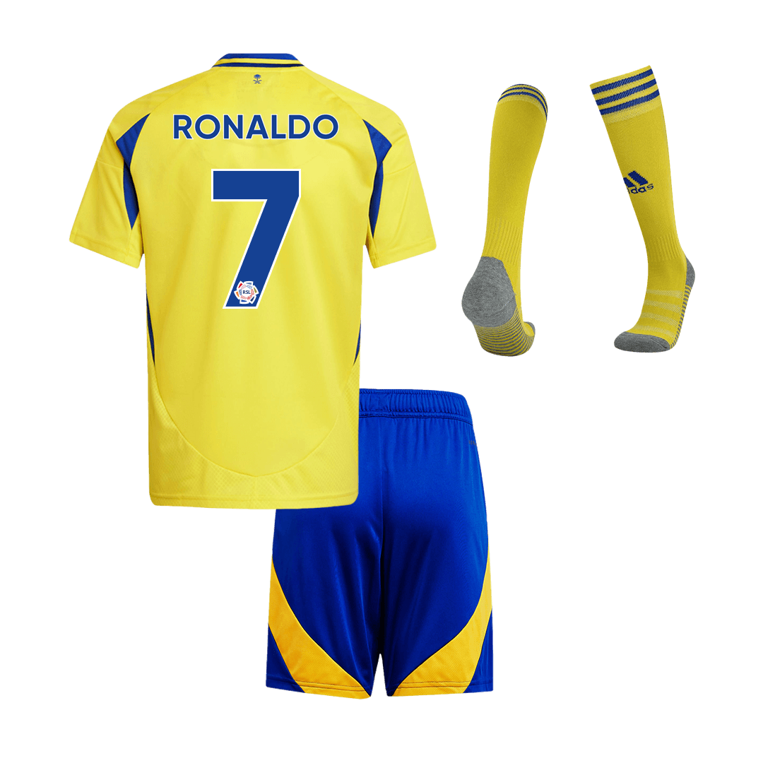 Kids Al Nassr RONALDO #7 Home Kits de futebol completos
2024/25