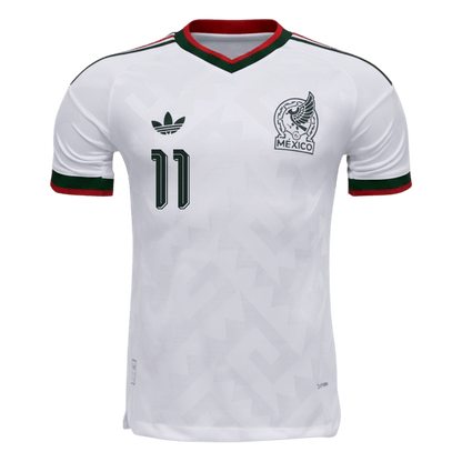 Versão do Jogador S.GIMENEZ #11 Mexico Fora Copa do Mundo Futebol Camisas 2026 Branco