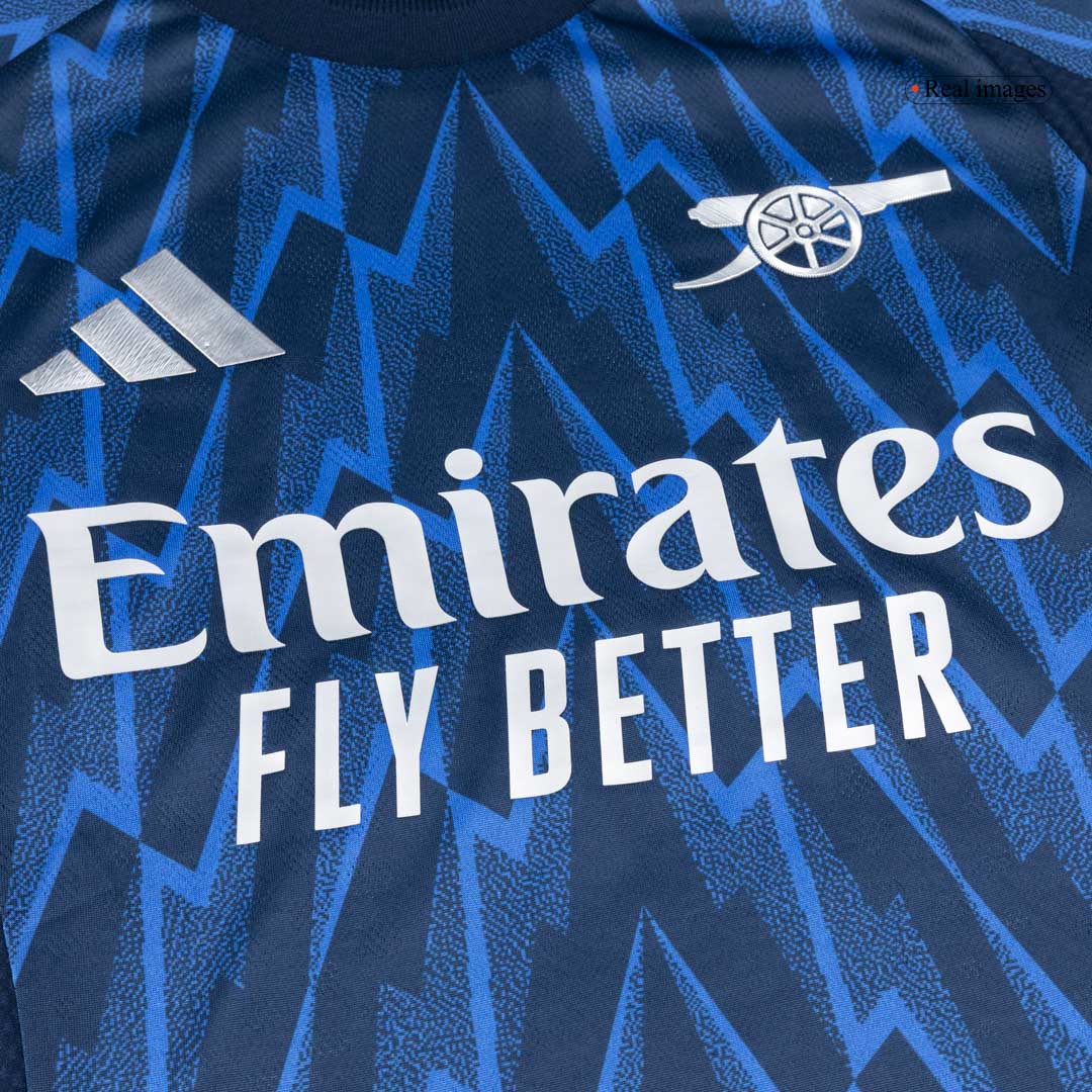 Autêntico ØDEGAARD #8 Arsenal Fora Futebol Camisas 2025/26 Azul