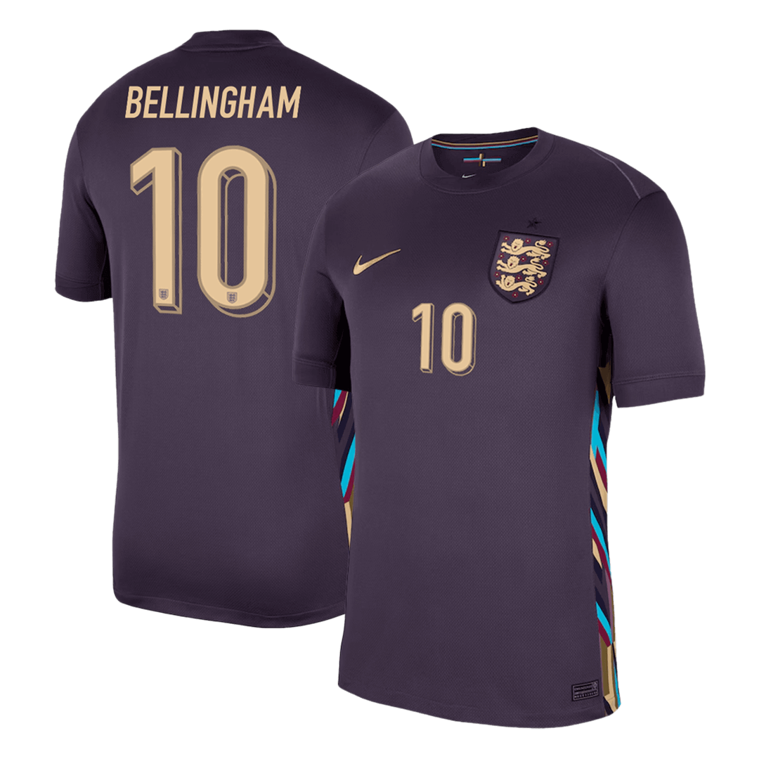 Camisola personalizada BELLINGHAM #10 England Soccer Jersey Away 2024