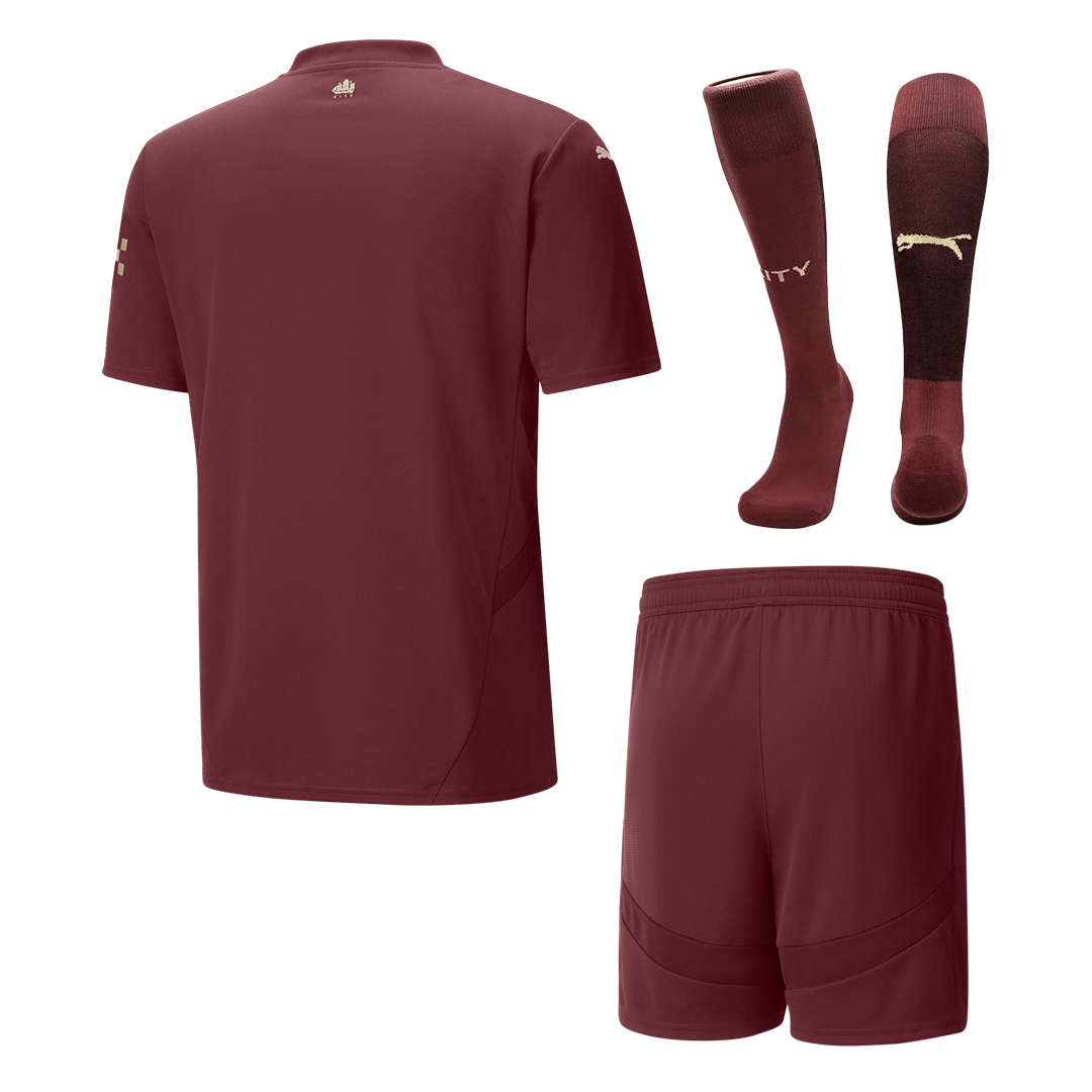 Manchester City Third Away Football Shirt Kit(Shirt+Shorts+Socks) 2024/25 Football Kit UK