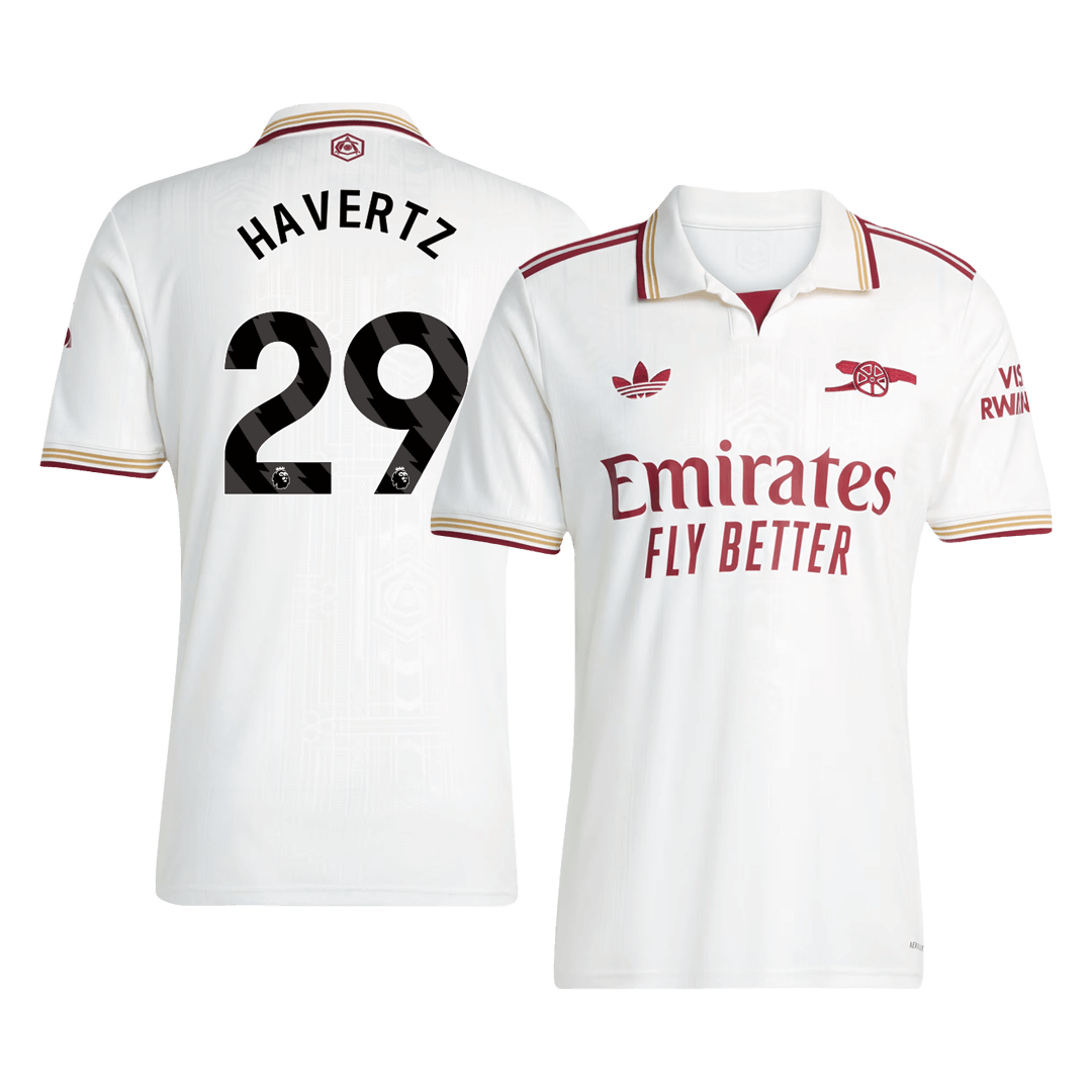 HAVERTZ #29 Arsenal Fora Terceira Camisa 2025/26 Branco