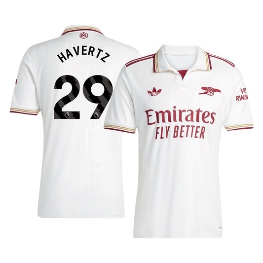 HAVERTZ #29 Arsenal Fora Terceira Camisa 2025/26 Branco