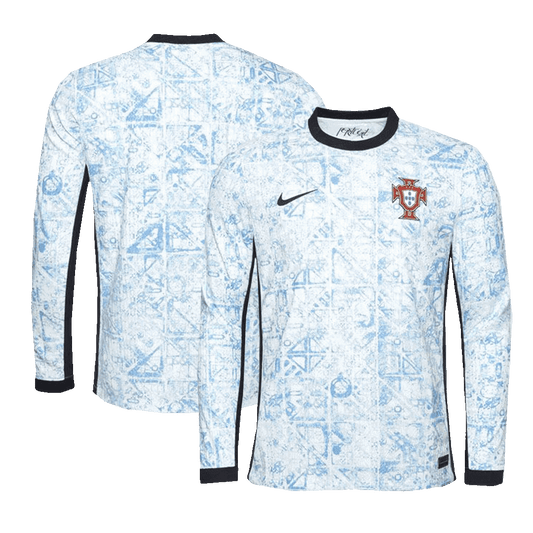 Camisola de futebol aut¨ºntica Portugal manga comprida camisola de futebol 2024