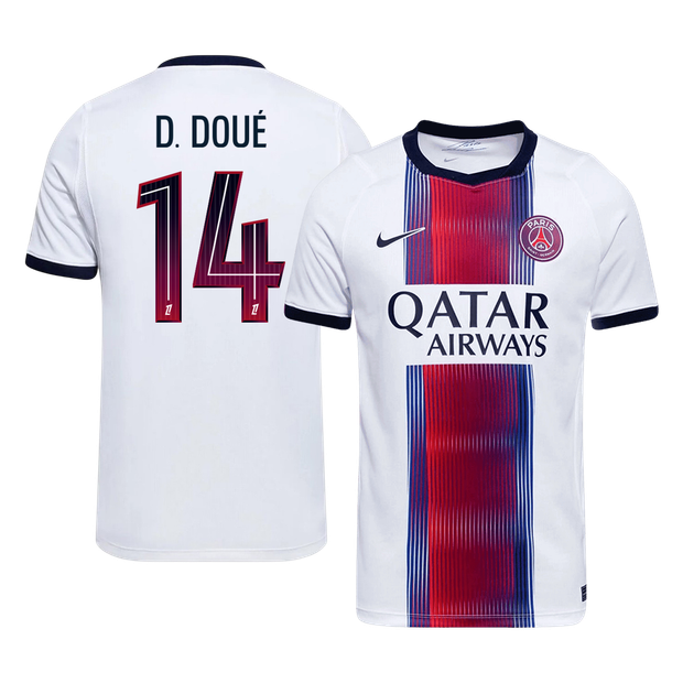 D. DOUÉ #14 PSG Fora Camisa 2026/27 Branco