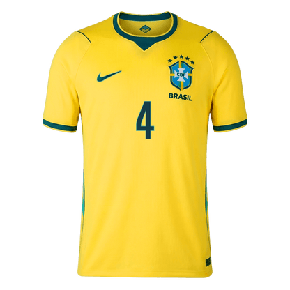 MARQUINHOS #4 Brazil Casa Copa do Mundo Camisa 2026 Amarelo
