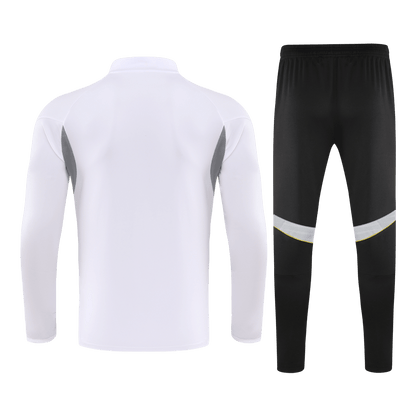 Real Madrid Zíper Moletom Conjunto (Top+Calças) 2025/26 Branco