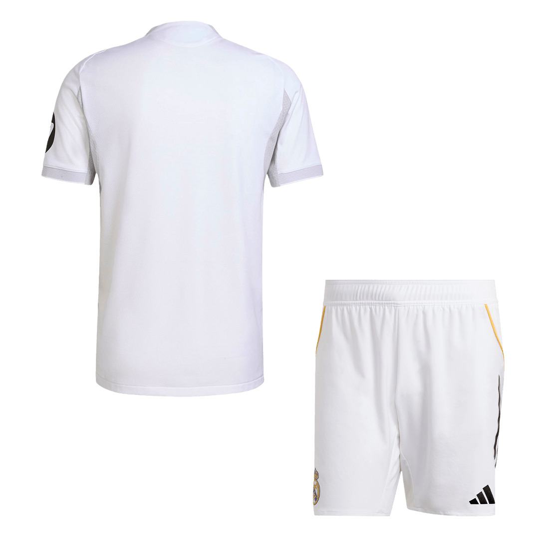 Autêntico Real Madrid Casa Camisa Conjunto (Camisola + Calções) 2025/26- Branco