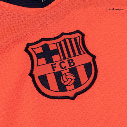 Barcelona Infantil 
 Fora Terceira Futebol Camisa Conjunto (Camisa+Shorts+Meias) 2025/26 Laranja