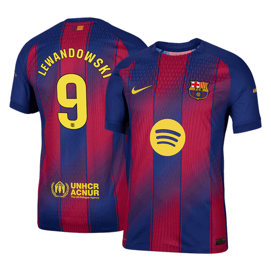 LEWANDOWSKI #9 Barcelona Casa Camisola Autêntica 2025/26