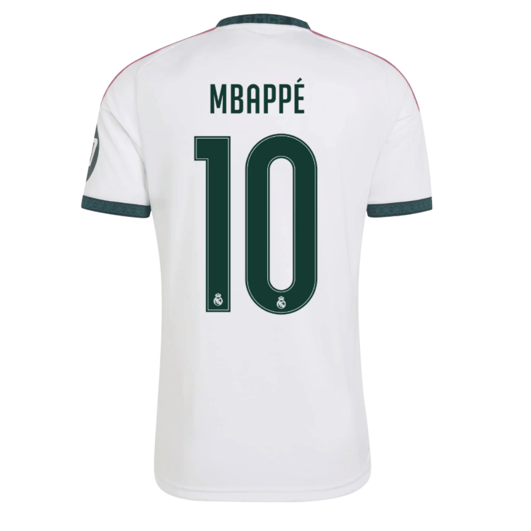 Versão do Jogador MBAPPÉ #10 Real Madrid Casa Futebol Camisas 2026/27 Branco