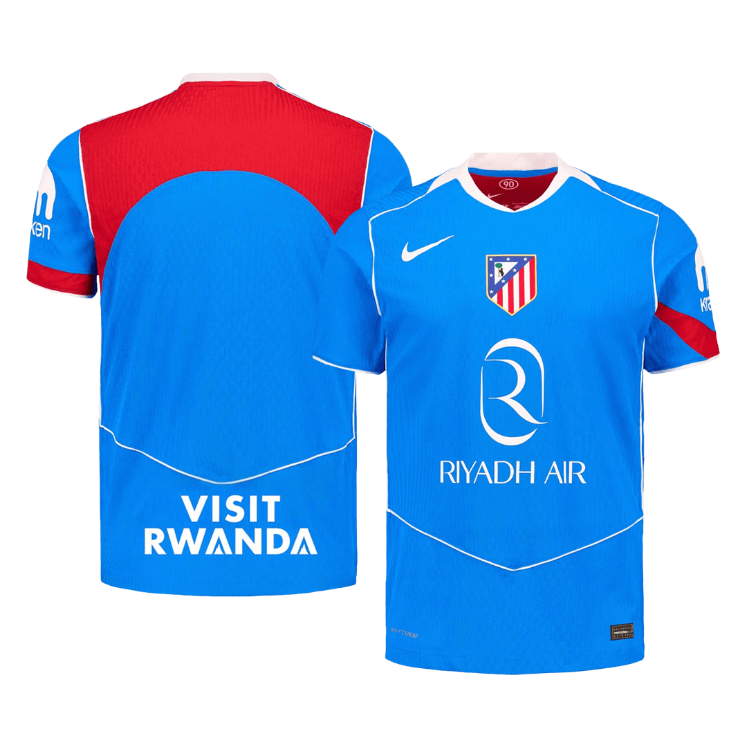 Jogador Atletico Madrid Terceira Futebol Camisas 2025/26 Azul