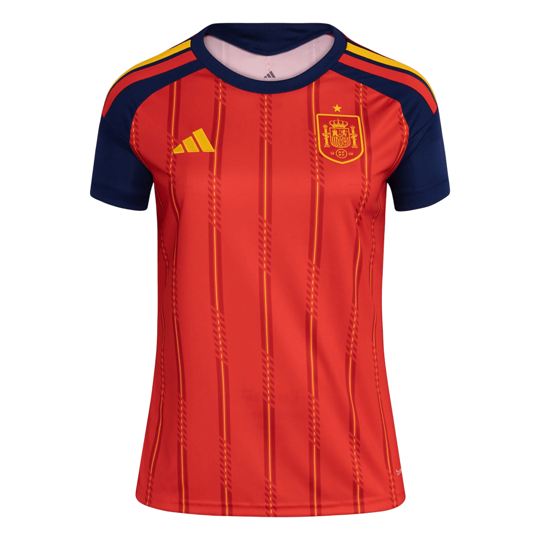 Mulheres Spain Principal Camisa Copa do Mundo 2026 Vermelho - camisola de futebol para adeptos em Portugal