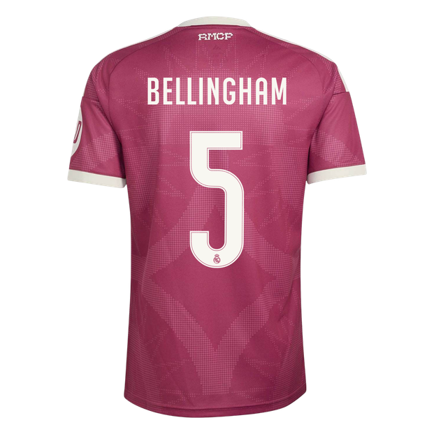 BELLINGHAM #5 Real Madrid Terceira Camisa 2026/27 Vermelho