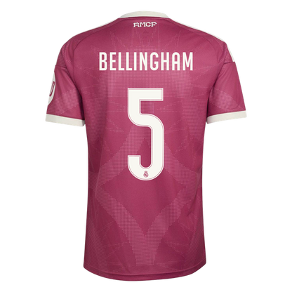 BELLINGHAM #5 Real Madrid Terceira Camisa 2026/27 Vermelho