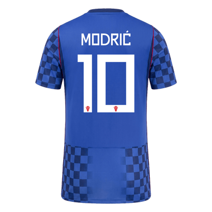 Versão do Jogador MODRIĆ #10 Croatia Fora Copa do Mundo Futebol Camisas 2026 Azul