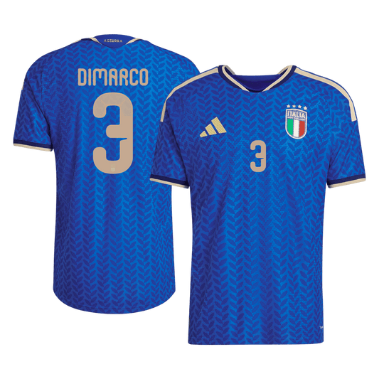 Versão do Jogador DIMARCO #3 Italy Casa World Cup Futebol Camisas 2026 Azul