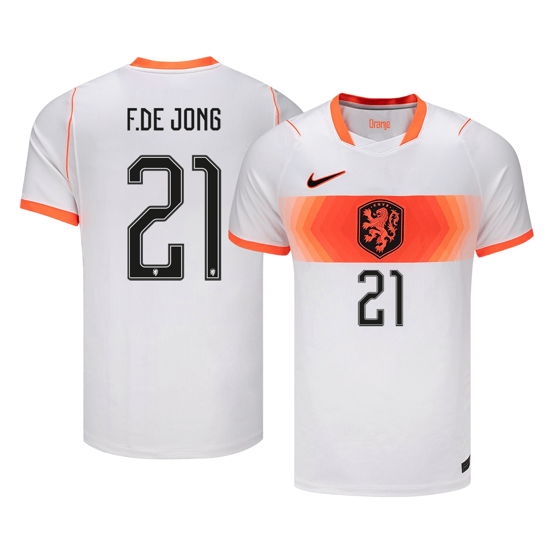 F.DE JONG #21 Netherlands Fora Copa do Mundo Camisa 2026 Branco