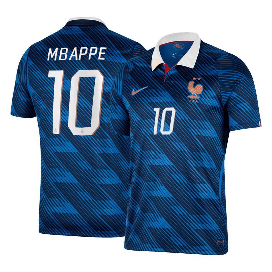MBAPPE #10 France Casa Copa do Mundo Camisa 2026 Azul - camisola de futebol para adeptos em