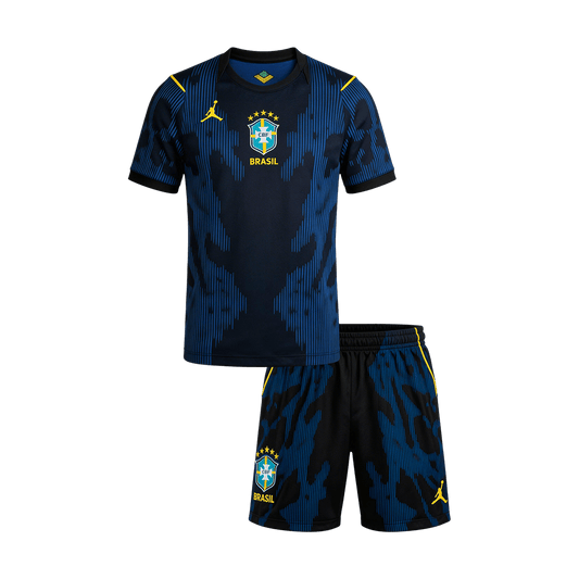 Brazil Infantil Fora Copa do Mundo Futebol Camisa Conjunto (Camisa+Shorts) 2026 - camisola de futebol para adeptos