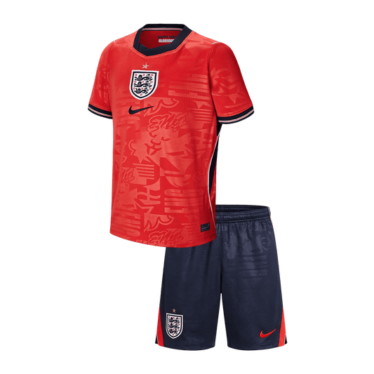 England Infantil Fora Copa do Mundo Futebol Camisa Conjunto (Camisa+Shorts) 2026 Branco - camisola de futebol para