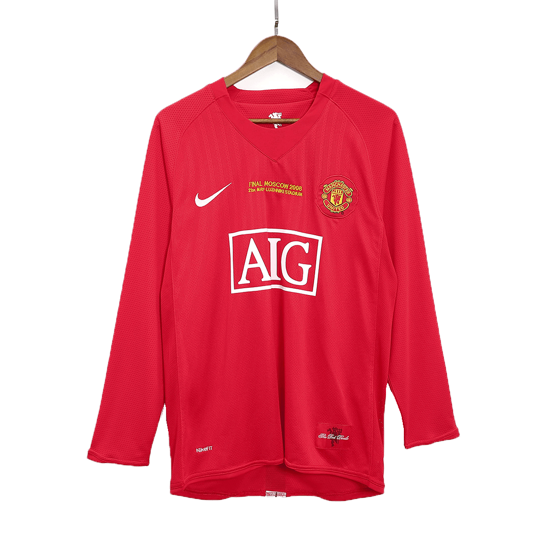 Camisola de futebol retro do Manchester United #7 RONALDO 2007/08 - Final da UCL