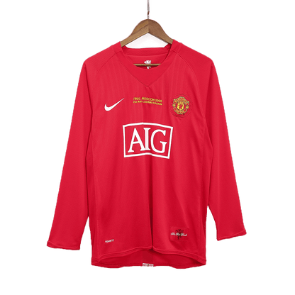 Camiseta retro de fútbol del Manchester United n.° 7 RONALDO 2007/08 - Final de la UCL
