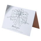 Custom Bow Tulip Thank You Anniversary Card Green