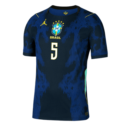 Versão do Jogador CASEMIRO #5 Brazil Fora Copa do Mundo Futebol Camisas 2026 Marinha