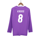 Camiseta retro de fútbol de visitante de manga larga KROOS #8 del Real Madrid 2016/17