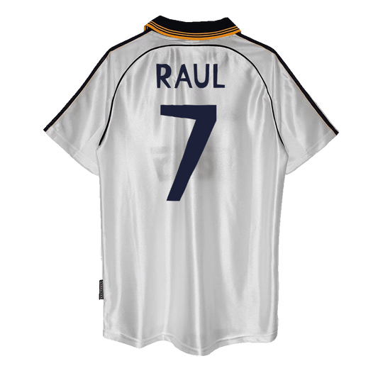 Camisola de futebol retro Real Madrid RAUL #7 1998/00