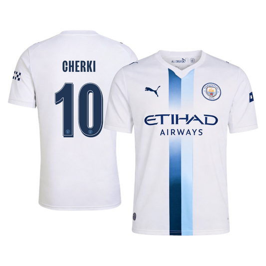 CHERKI #10 Manchester City Terceira Camisa 2026/27 Branco UCL