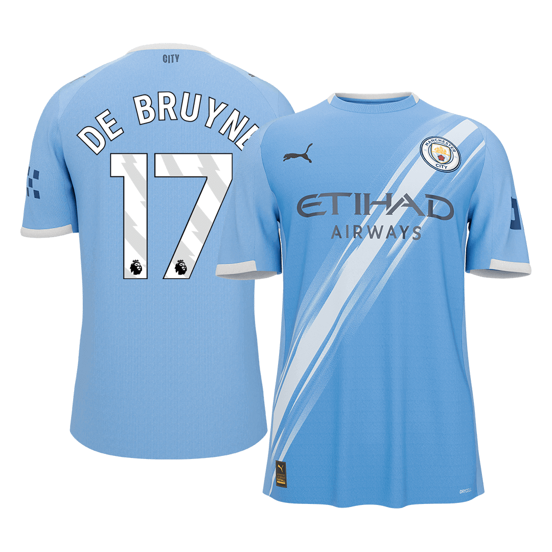 【Super Qualidade】DE BRUYNE #17 Manchester City
 Casa Futebol Camisa 2025/26 Azul