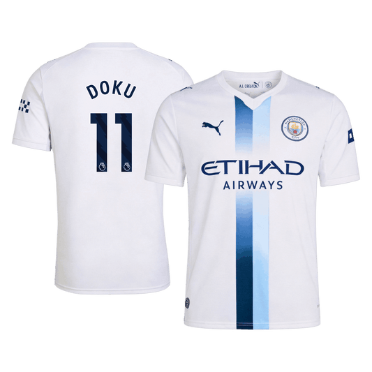 DOKU #11 Manchester City Terceira Camisa 2026/27 Branco