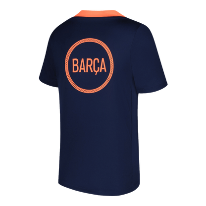25/26 Club Barcelona Pré-Jogo Futebol Camisa Laranja &Preta