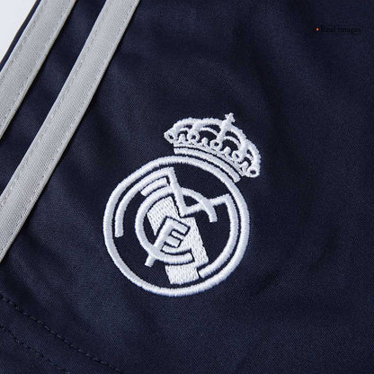 Infantil Real Madrid Fora Futebol Camisa Conjunto(Camisa+Calção) 2025/26 Azul&Marinho